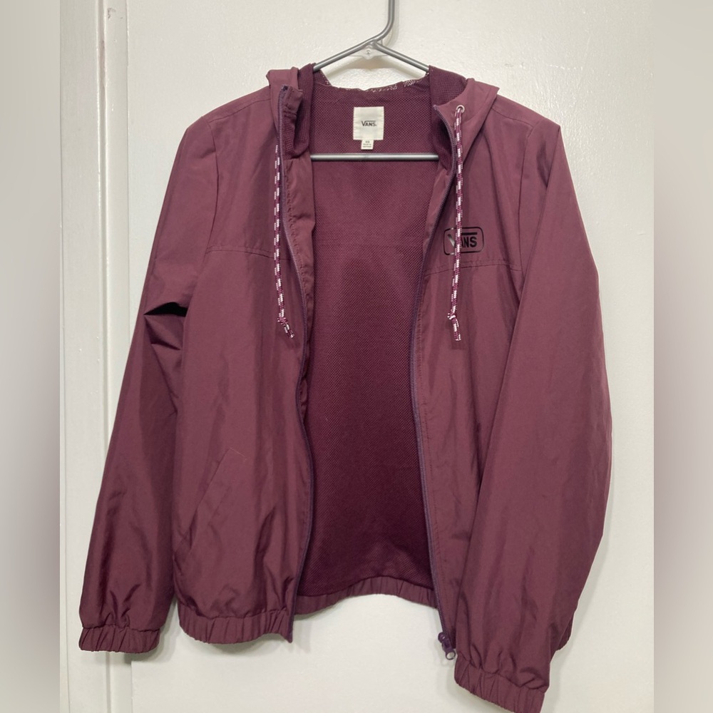 Vans maroon windbreaker, size XS